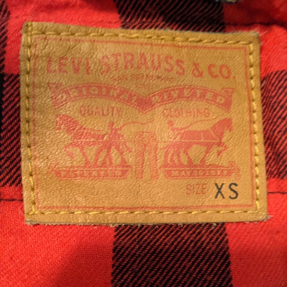 Levi's Buffalo Plaid Sherpa Jacket XS - Picture 3 of 3